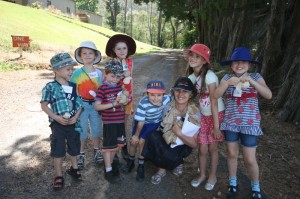 Some of the children going to the ecovillage