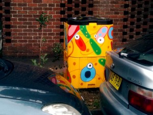 New compost bin, artist enhanced